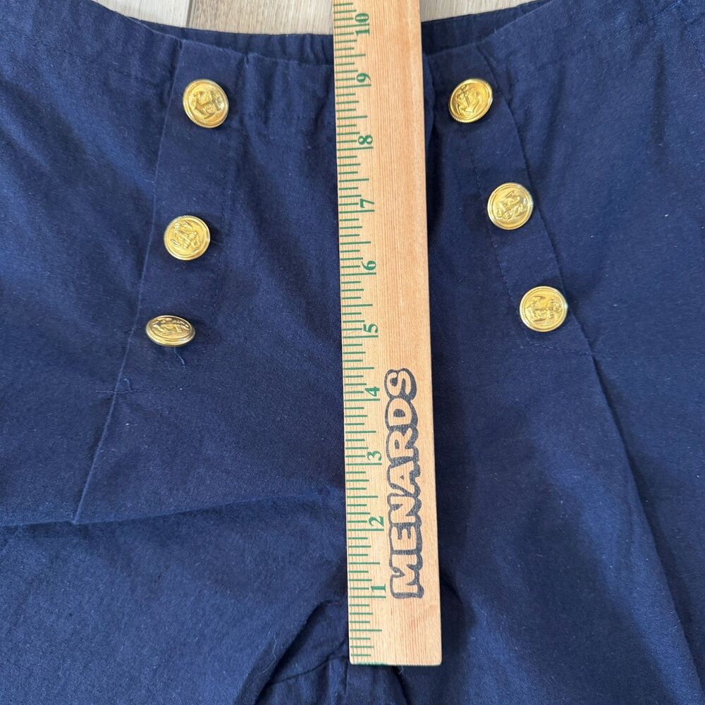 Vintage You Babes Navy Blue Sailor Pants Gold Buttons Wide Leg Women’s 5 80s 90s - Picture 12 of 16
